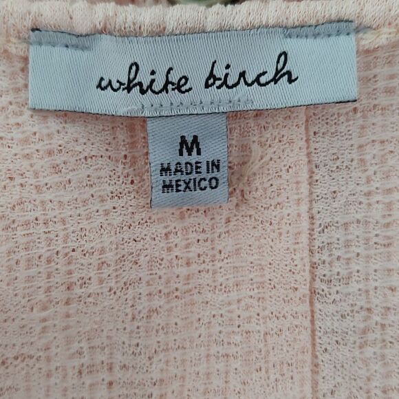 White Birch long sleeve peach hi low tunic Sz  M - Picture 6 of 6